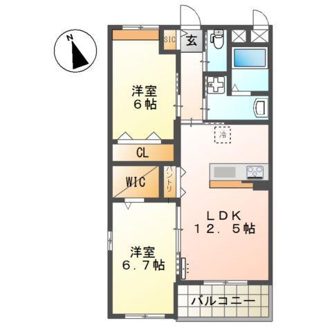 LA MAISON DU REVE (2LDK/4階)の間取り写真