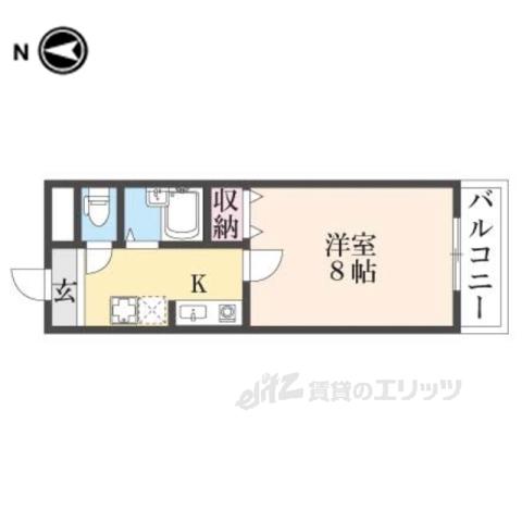 プレミール新大宮(1K/4階)の間取り写真