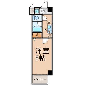 ジュネス藤森(1K/4階)の間取り写真