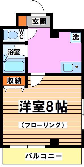 ジョージタウンアネックス(1K/3階)の間取り写真