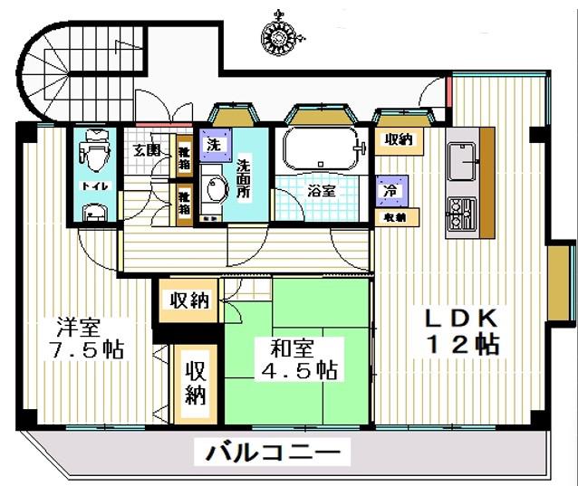 サーラセレーナ(2LDK/3階)の間取り写真