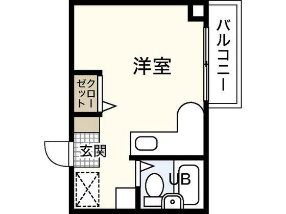 MSビル(ワンルーム/1階)の間取り写真