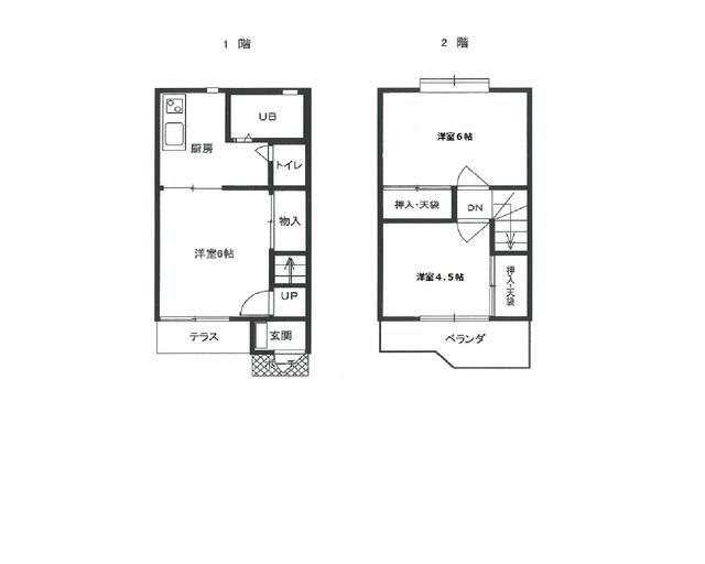 ツインシャルムC(3K/2階)の間取り写真