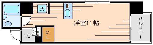 パーク・ノヴァ伊勢佐木長者町(ワンルーム/5階)の間取り写真