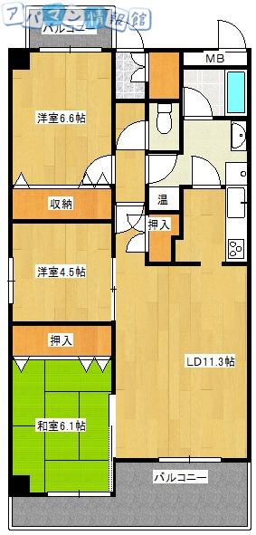 N-COURT(3LDK/1階)の間取り写真