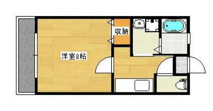 E-ハイム(1K/2階)の間取り写真