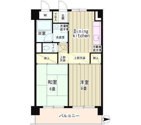 ガーデンハイム上北沢(2DK/5階)の間取り写真
