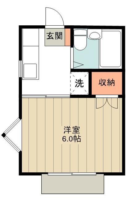 エンゼル596(1K/2階)の間取り写真