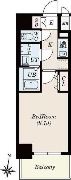 S-RESIDENCE堀田ノース II(1K/3階)の間取り写真