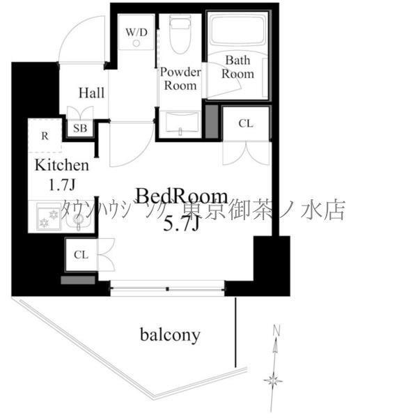 DELCCS白山(ワンルーム/6階)の間取り写真