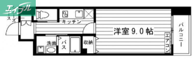 フォレスタ川崎医大東(1K/3階)の間取り写真