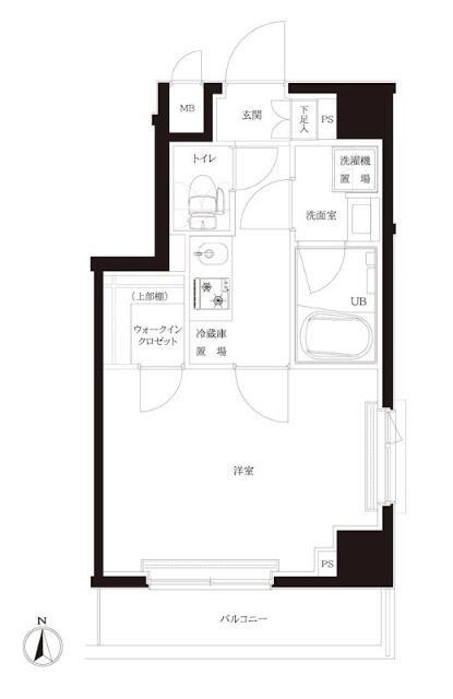 ルーブル木場(1K/7階)の間取り写真