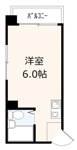 エクセル光南(ワンルーム/2階)の間取り写真