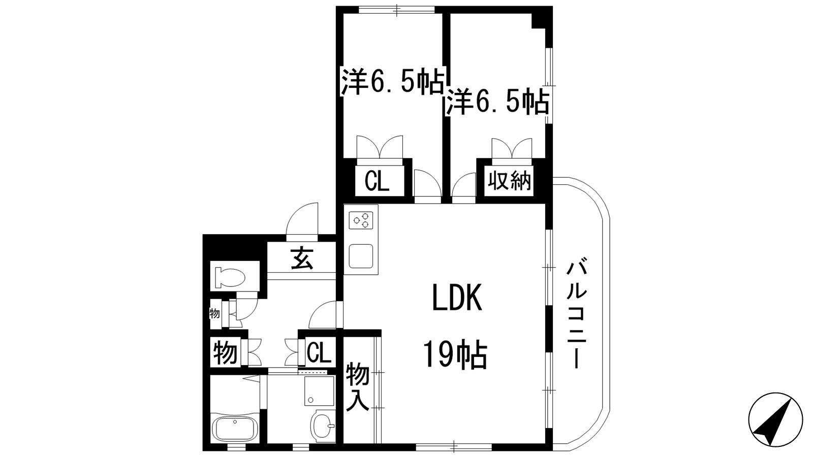 雅マンションパート1(2LDK/3階)の間取り写真