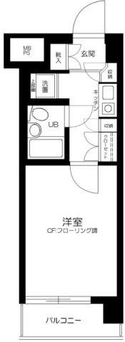 新丸子ダイカンプラザCITY(1K/3階)の間取り写真