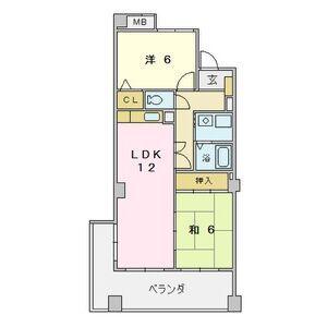 SUN・CEDAR(2LDK/5階)の間取り写真