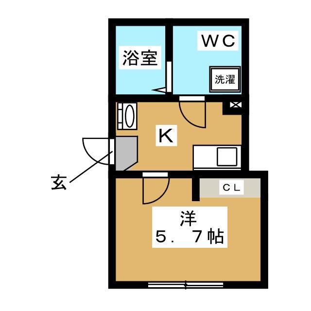 ラフレイズ金沢八景(1K/1階)の間取り写真
