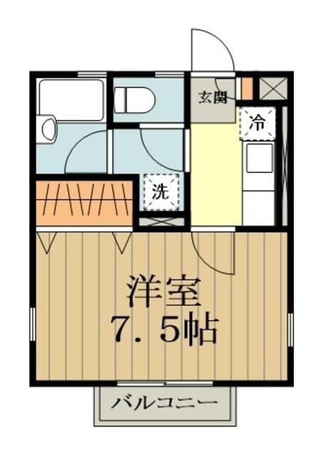 アート・イン小金井(1K/2階)の間取り写真