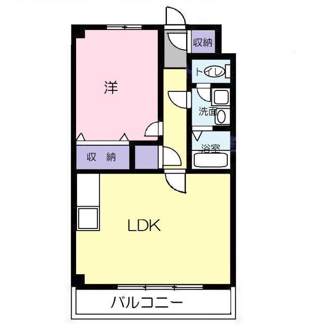 エアーストリーム(1LDK/2階)の間取り写真