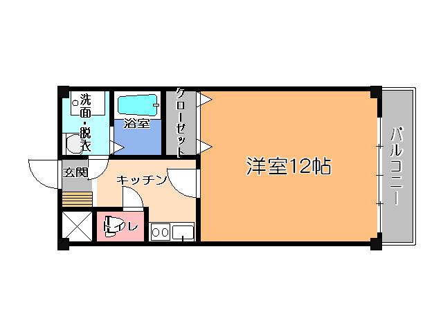 スバルハイツ93(1K/4階)の間取り写真