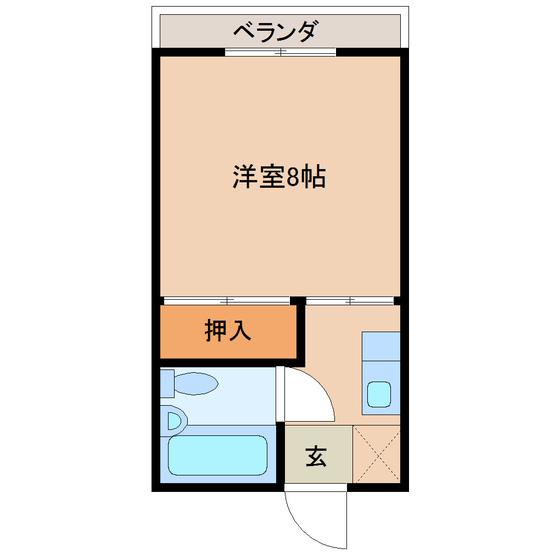 コーポ牛島(1K/3階)の間取り写真