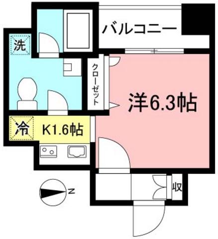 RIZ CHOFU(1K/2階)の間取り写真