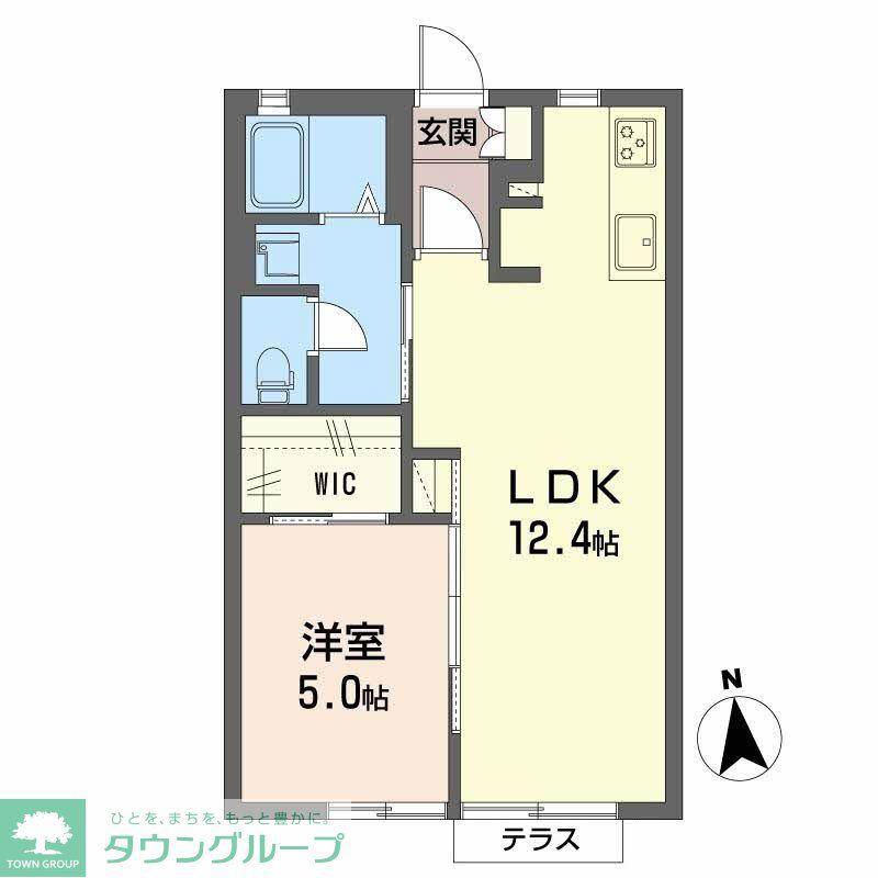 NBハウス(1LDK/1階)の間取り写真