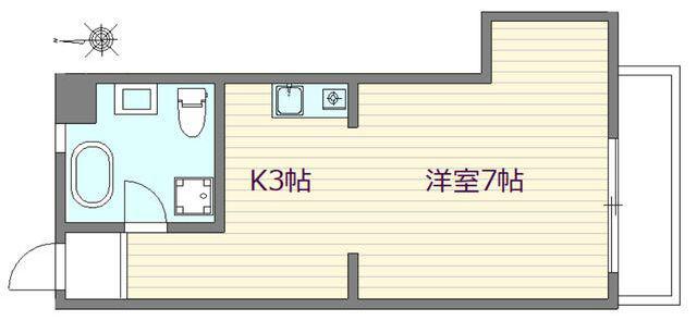 シティハウス高南(1K/1階)の間取り写真