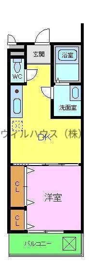 フジパレス堺鳳中2番館(1DK/1階)の間取り写真