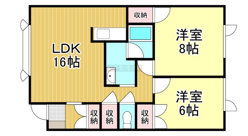 スマイル21(2LDK/1階)の間取り写真