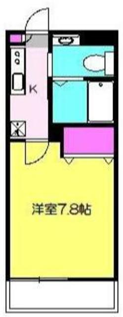パルコート宮崎台(1K/3階)の間取り写真