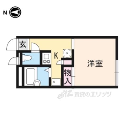 レオパレスたかがき(1K/1階)の間取り写真