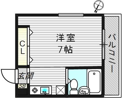 ベストレジデンス相川IV(1K/3階)の間取り写真