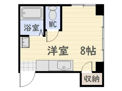 ラピネ鴨池壱番館(ワンルーム/1階)の間取り写真