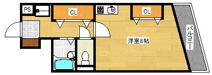 橋本ビル(1K/1階)の間取り写真