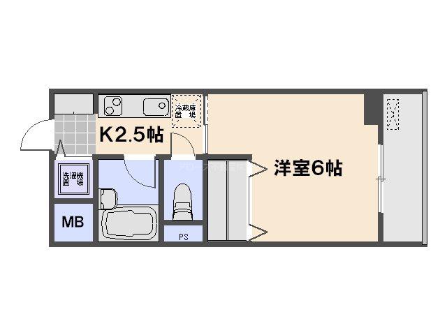 KDCビル(1K/3階)の間取り写真