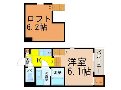 HALE MALIE(1SK/1階)の間取り写真