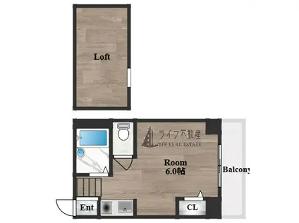 EST横沼(ワンルーム/3階)の間取り写真