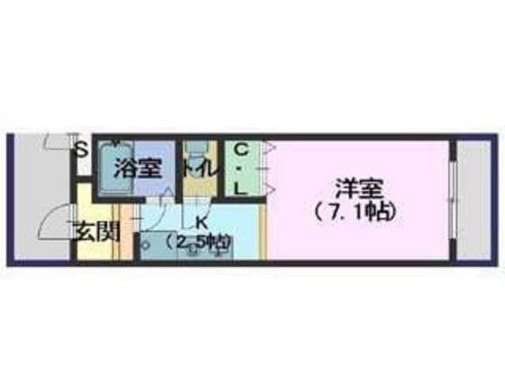 SUNMORITZ(1K/1階)の間取り写真