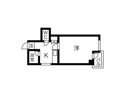 藤井ビル北17条III(1K/3階)の間取り写真