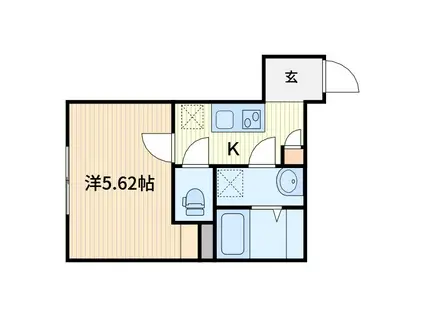 カインドネス蕨V(1K/3階)の間取り写真
