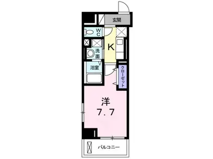 ジュエルIII(1K/3階)の間取り写真