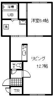 アトラス(1LDK/2階)の間取り写真