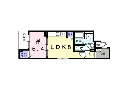 モンテリザイア紀和(1LDK/2階)の間取り写真