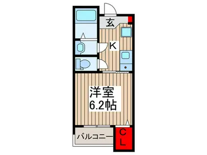 ボヌール指扇(1K/1階)の間取り写真