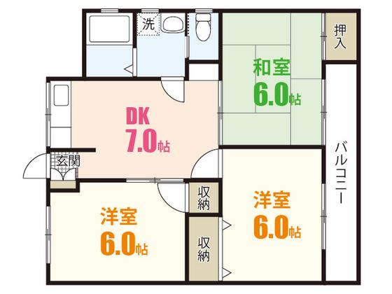 エルドラード長束(3LDK/3階)の間取り写真