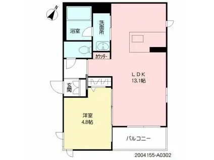 SHAMAISON NISHIJIN STA(1LDK/3階)の間取り写真