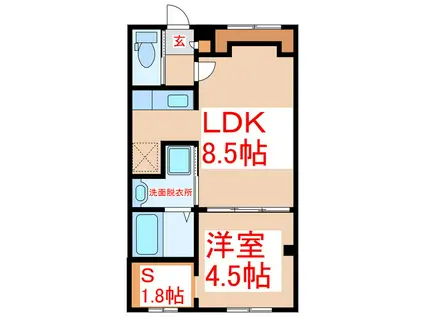 LA LIBERTA(1SLDK/4階)の間取り写真