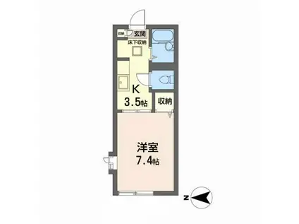 サンクレストM(1K/1階)の間取り写真