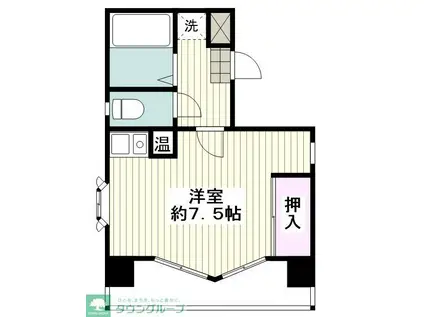 青木屋ビル(ワンルーム/2階)の間取り写真